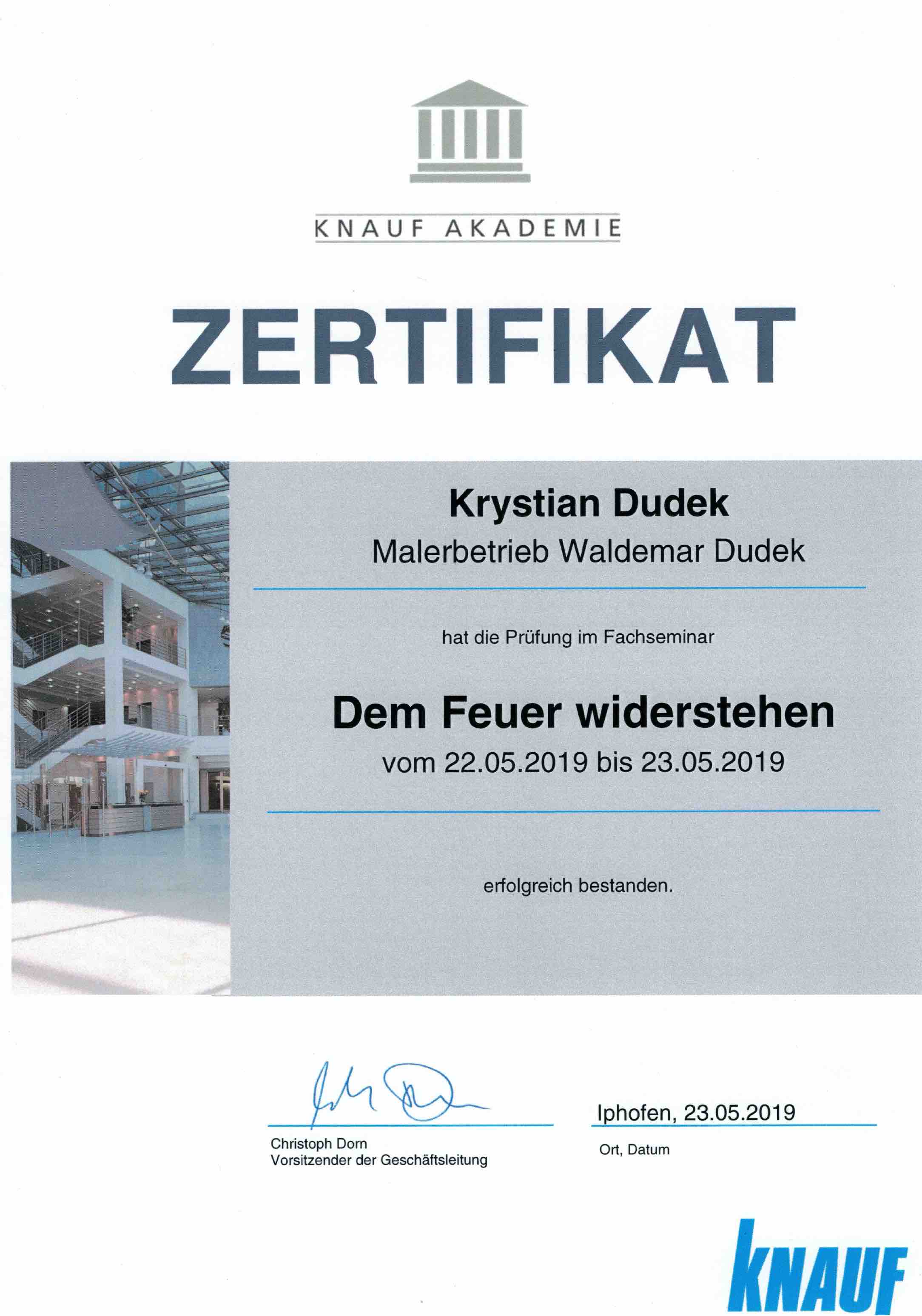 Brandschutz mit Trockenbau