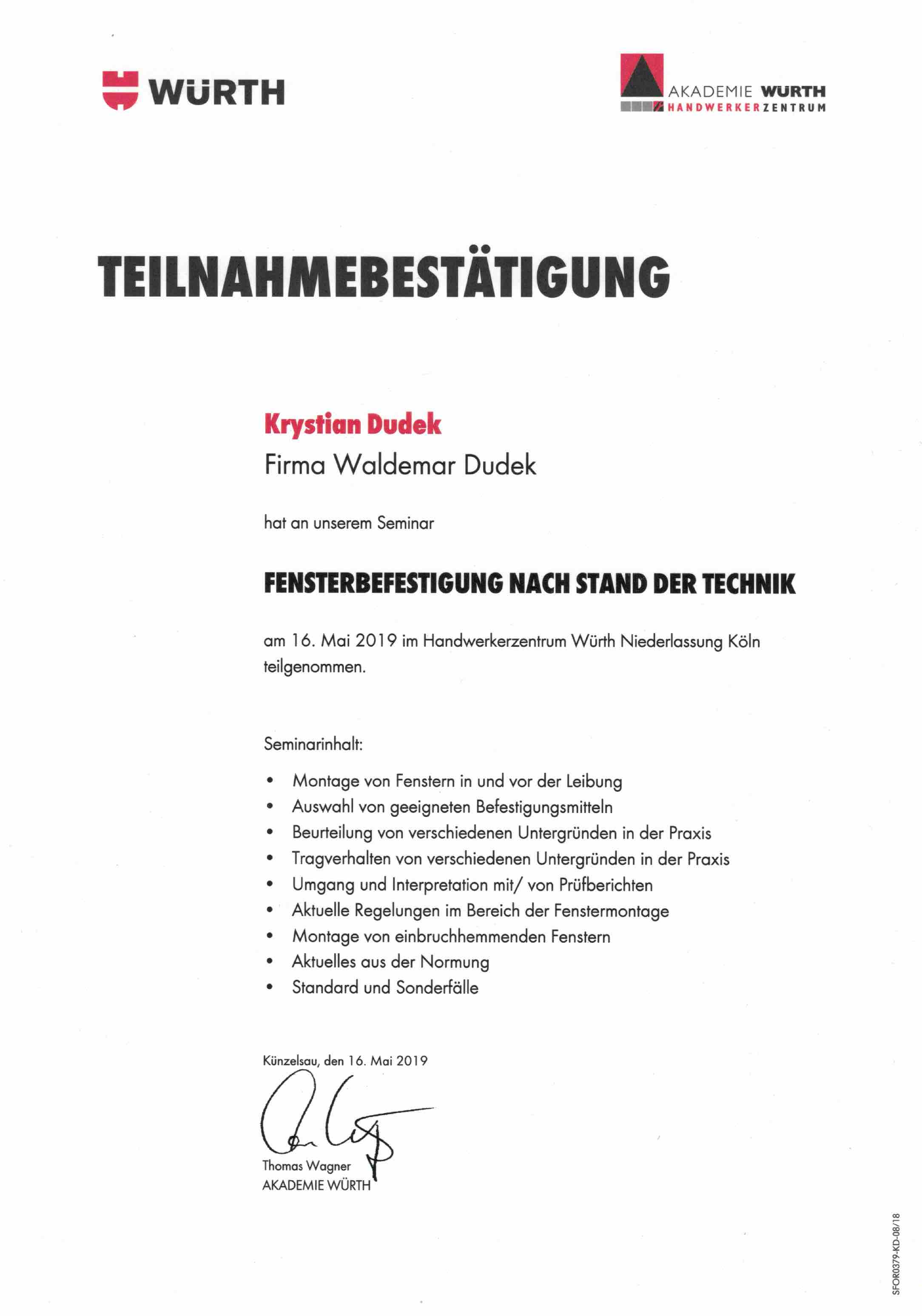 Fensterbefestigung Anschluss