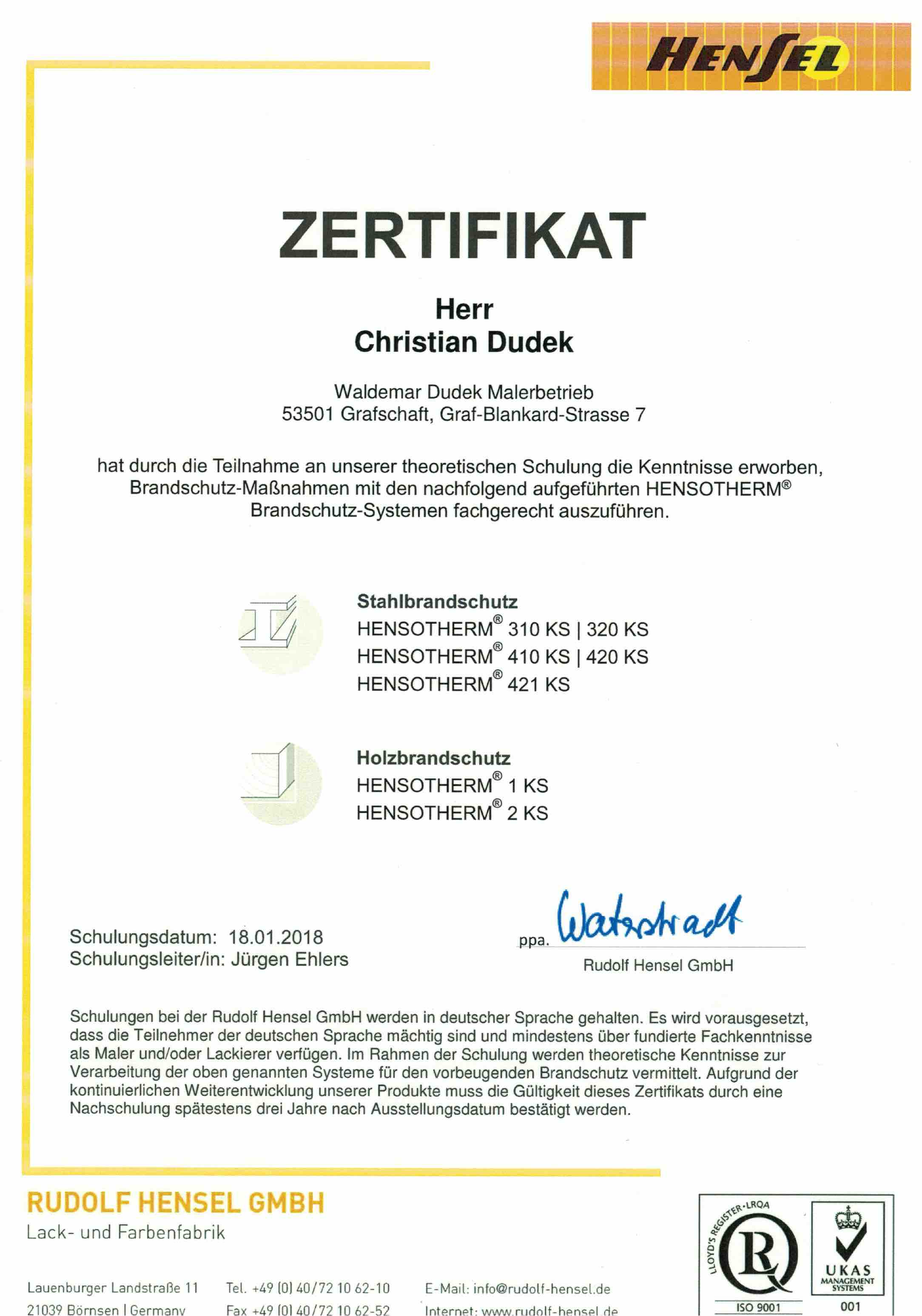 Stahl Brandschutz