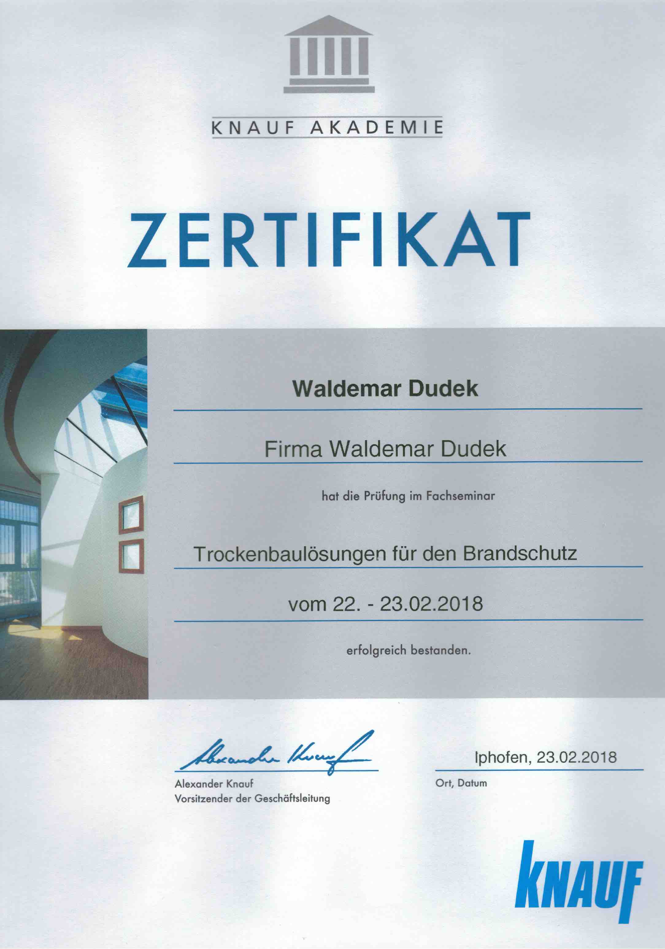 Trockenbau Brandschutz