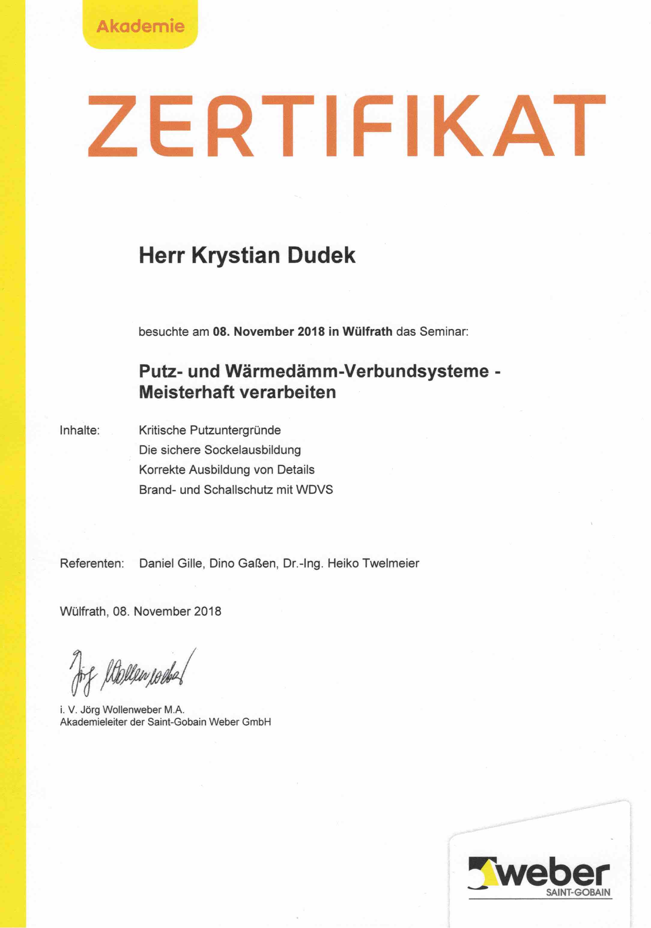 Wärmedämm Verbundsysteme